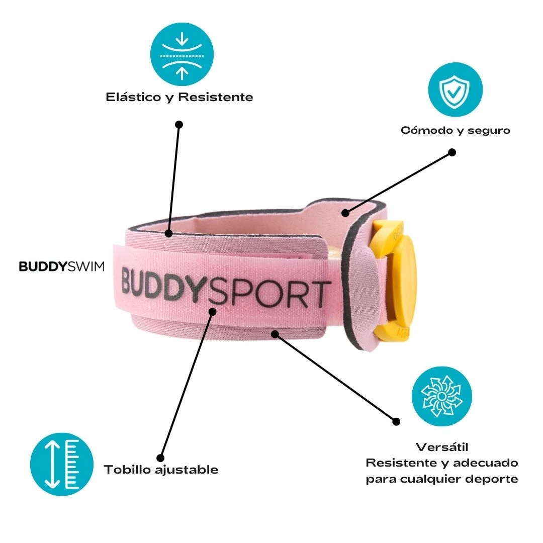 portachips, porta chip triatlón, portachip tobillo, banda para chip de cronometraje, chip de tiempo triatlón, portachip neopreno, Buddyswim