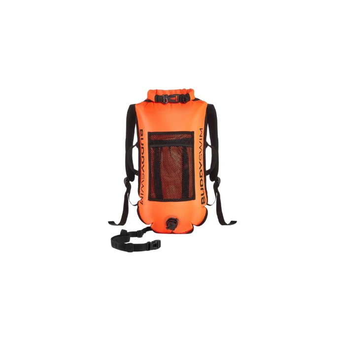 boya mochila para natación, boya backpack, mochila impermeable para nadar, boya 2 en 1, boya con correas de mochila, boya drybag 28 litros