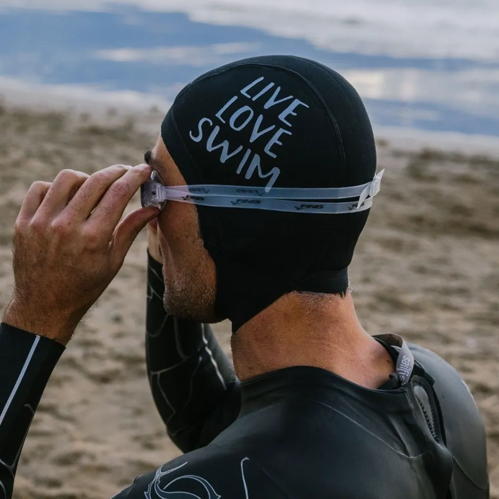 5_BL-40 Gorro de Neopreno 2.5mm BuddySwim con Tirantes, Aislante de Frío para Natación en Aguas Abiertas, Negro,Talla_S.webp
