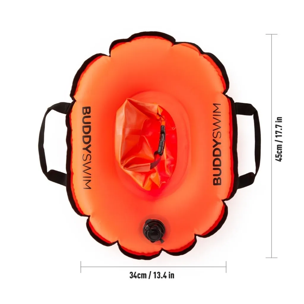 2_BL-05 Boya natación 10L impermeable para guardar pertenencias celular vaso doble valvula BuddySwim (1).webp