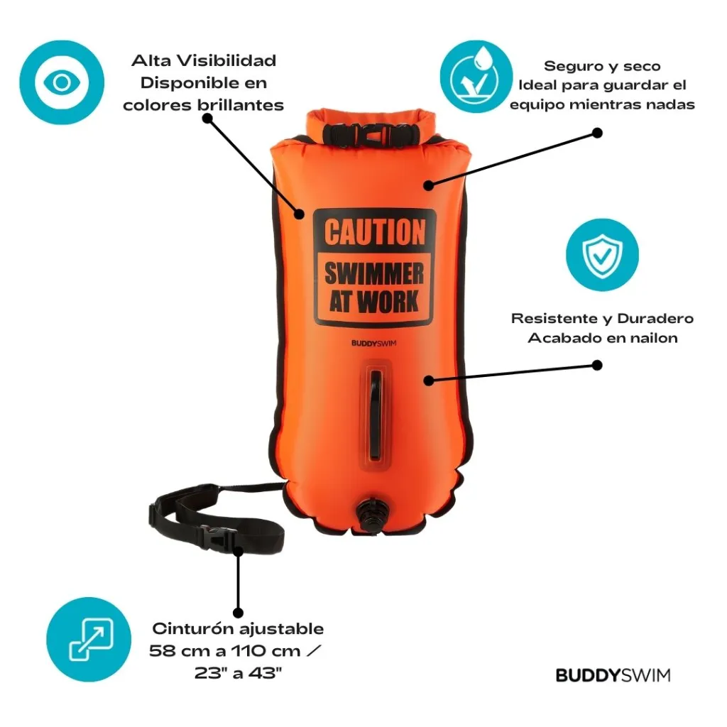 Copia de 4_BL-10 Boya de Natación 28L BuddySwim con Gorra de Silicona Impermeable para Entrenamiento y Seguridad, Naranja.webp